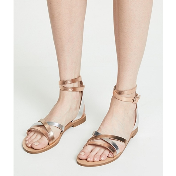 Pretty Steven Steve Madden Metallic Leather Sandal - Picture 8 of 8